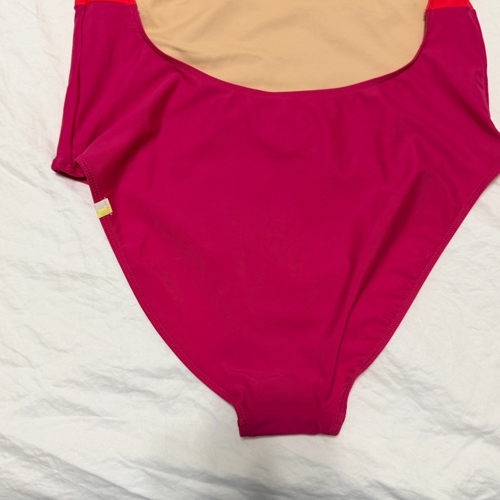 Summersalt The Wave One Piece Swimsuit Red Pink Colorblock Size 12 NWT - Picture 9 of 15